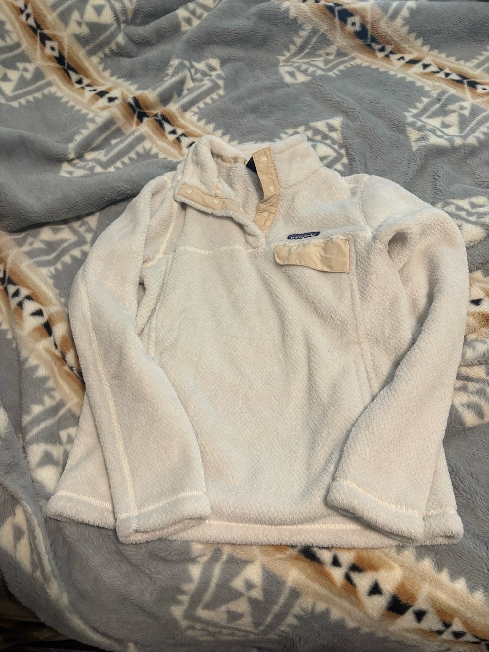 Patagonia Cream Snap-T Fleece Pullover